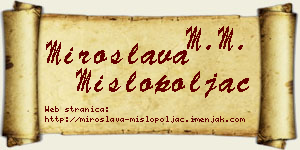 Miroslava Mislopoljac vizit kartica